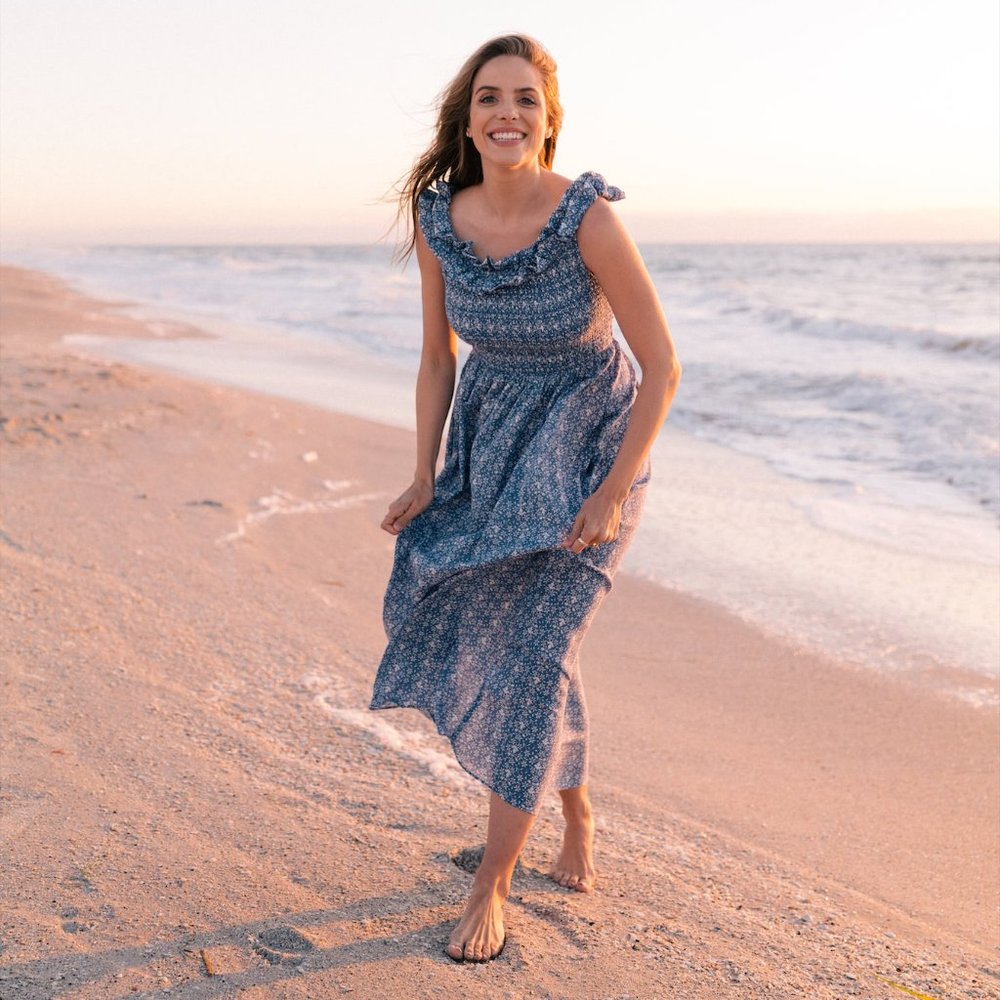 Gal Meets Glam Tessa Blue & White Dress 💙